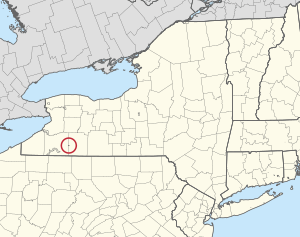 Location of Oil Springs Reservation in New York