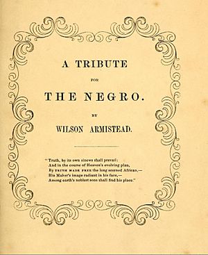 A Tribute for the Negro - frontispiece
