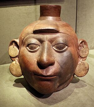Ande centrali, costa del nord, moche, contenitore a forma di testa-ritratto, 200-850 dc ca. 02