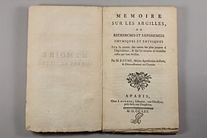 Antoine Baumé 1770 Memoire sur les argilles