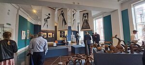 Art Exhibition in Shrewsbury Museum and Art Gallery, image includes Jacob Chandler's illustrations of the Dancing Figures in 'As You Like It'