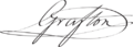 Augustus FitzRoy, 3rd Duke of Grafton Signature
