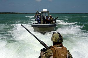 Belize Coast Guard and U.S. Navy Working Together