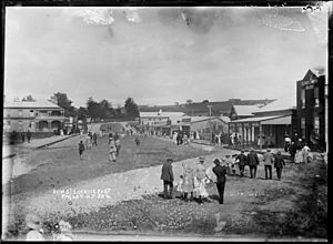 Bow Street looking east, Raglan, 1911 - Photograph taken by Gilmour Brothers (21312007349)