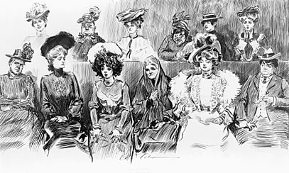 Charles Dana Gibson (1902) Studies in expression. When women are jurors (compressed)