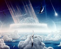 Chicxulub impact - artist impression