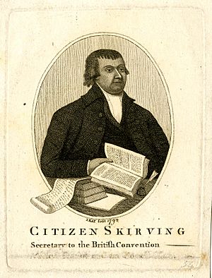 Citizen Skirving, Secretary to the British Convention. A tried patriot and an honest man. (BM 1937,1108.87)