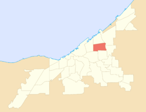 Location in the city of Cleveland