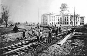 Construction of Nebraska Capitol Railroad