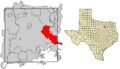 Dallas County Texas Incorporated Areas Mesquite highighted