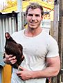 David Pocock with chicken (cropped)