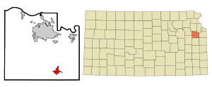 Location within Douglas County and Kansas