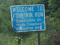 Fountain run kentucky sign 2009