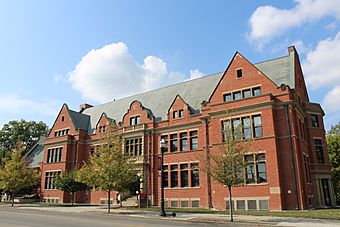 Front view of the Old Ohio Union, now known as Hale Hall at Ohio State.jpg