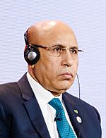 Hi Excellency Mohammed Ould Cheikh El Ghazouani, President of Mauritania, at the UK-Africa Investment Summit, 20 January 2020 (cropped).jpg