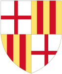 Historic Arms of Barcelona (Two Pales Variant)