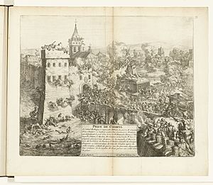 Inname van Corbeil, 1590 Prise de Corbeil (titel op object) Guerres de Flandres (serietitel), BI-1929-10-28
