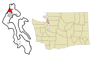 Island County Washington Incorporated and Unincorporated areas Ault Field Highlighted