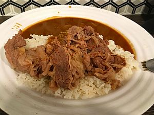 Japanese curry rice with shredded beef by Banej in SG