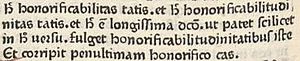Johannes Balbus - Catholicon - 1460 Gutenberg edition - honorificabilitudinitatibus