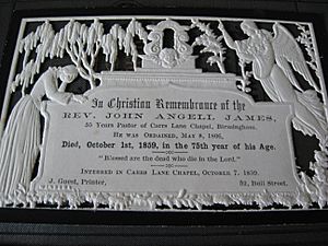 John Angell James 'In Memoriam' Card