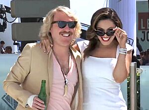 Keith Lemon (Leigh Francis) & Kelly Brook at Cannes 19.05.2012