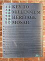 Key to Millenium Heritage Mosaic on Assembly Hall, Chingford, London, UK