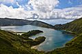 Lagoa do Fogo on Sao Miguel in the Azores of Portugal on the planet Earth