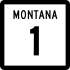 Montana Highway 1 marker