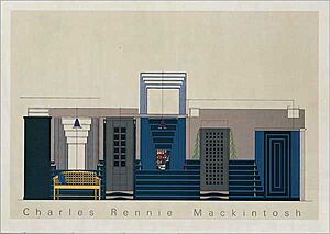 Mackintosh, Willow Tearooms Interior Study, 1917