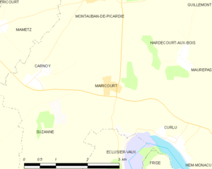 Map commune FR insee code 80513