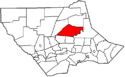 Map of Lycoming County Pennsylvania Highlighting Gamble Township.png