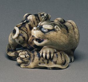 Miyasaka Hakuryu II - Tigress with Two Cubs - Walters 71909