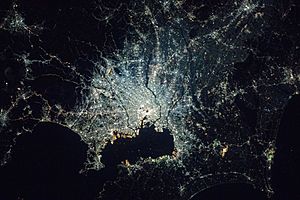 Night in the Greater Tokyo Area ISS054