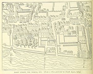 ONL (1887) 1.144 - Plan of Fleet Street, the Temple, etc, 1563