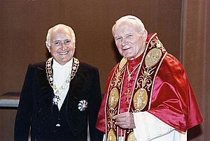 Oscar Luigi Scalfaro con Giovanni Paolo II