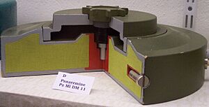 Panzermine im Schnitt