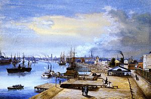 Persac New Orleans Riverfront 1858