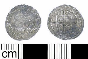 Post-medieval coin, Three Halfpence of Elizabeth I (FindID 195971)