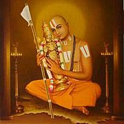 Ramanuja embracing Lord Varadaraj
