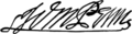 Signature of William Penn (1621–1670)