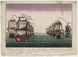 Slag bij de Doggersbank (Battle of Dogger Bank) 1781 A. Rooland
