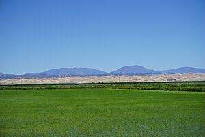 Snow Mountain and Saint John Mountain from Interstate 5 looking west near Maxwell