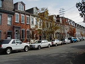 Southside rowhouses typical of late 19th century.