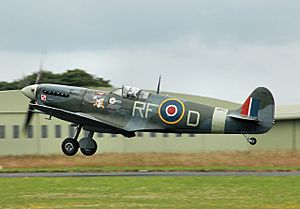 Spitfire mark5b ab910 of the bbmf arp