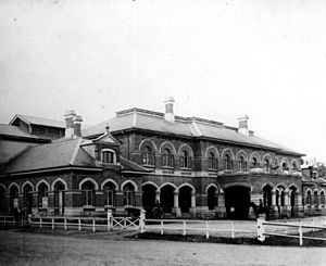 StateLibQld 1 130235 Roma Street Railway Station in Brisbane, ca. 1890