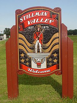 Sign leading into Stillman Valley