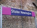 Stoke Newington stn signage