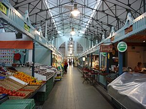 Tampere market hall inside