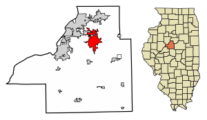 Location of Morton in Tazewell County, Illinois.